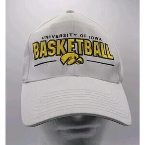 University of‎ Iowa Hawkeyes Basketball Strapback Cap Hat Legacy Athletic White